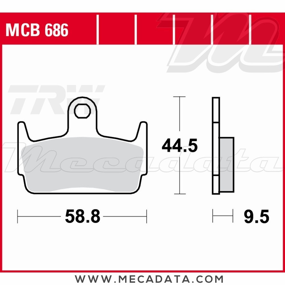 Plaquettes de frein  ~ TRW Lucas MCB 686 