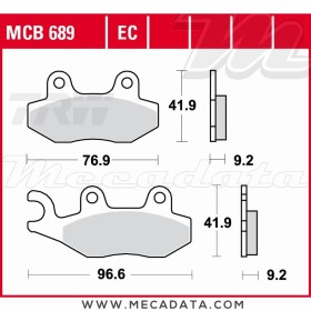 Plaquettes de frein ~ TRW Lucas MCB 689