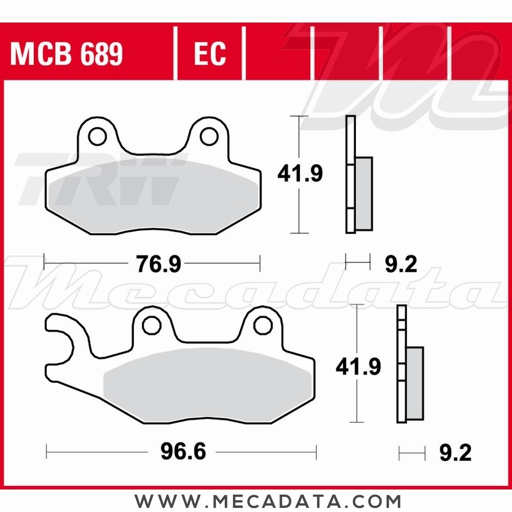 Plaquettes de frein  ~ TRW Lucas MCB 689 EC 