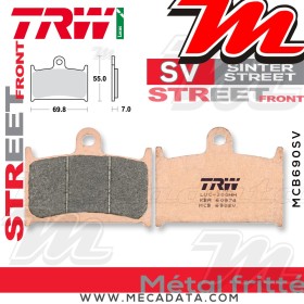Plaquettes de frein ~ TRW Lucas MCB 690 SV