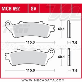 Plaquettes de frein ~ TRW Lucas MCB 692 SV