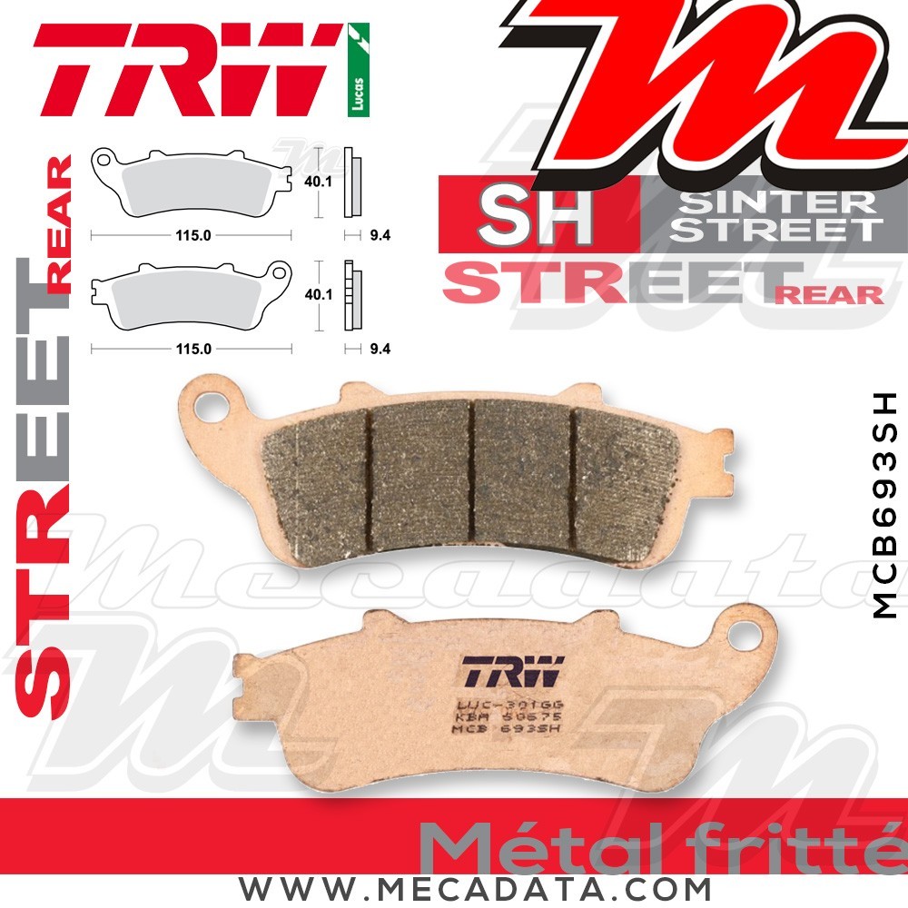 Plaquettes de frein ~ TRW Lucas MCB 693 SH