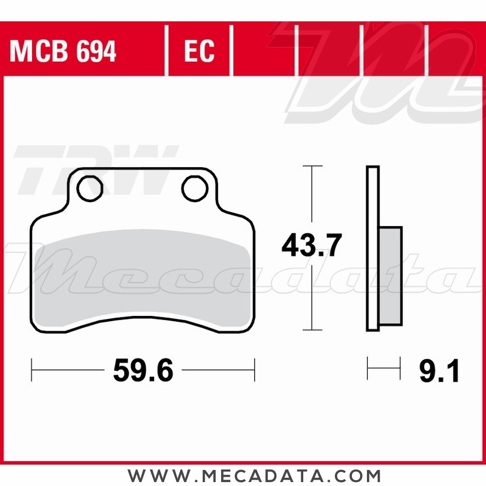 Plaquettes de frein  ~ TRW Lucas MCB 694 EC 