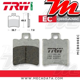 Plaquettes de frein ~ TRW Lucas MCB 696 EC