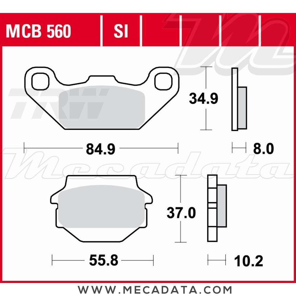 Plaquettes de frein  ~ TRW Lucas MCB 560 SI 