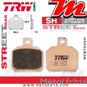 Plaquettes de frein ~ TRW Lucas MCB 700 SH