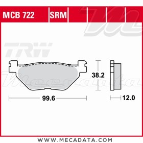 Plaquettes de frein ~ TRW Lucas MCB 722 SRM