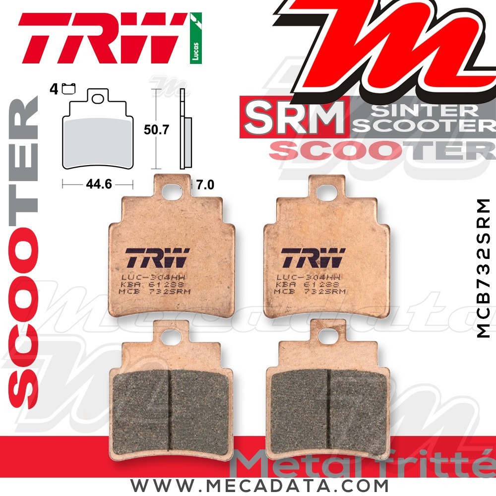 Plaquettes de frein  ~ TRW Lucas MCB 732 SRM 