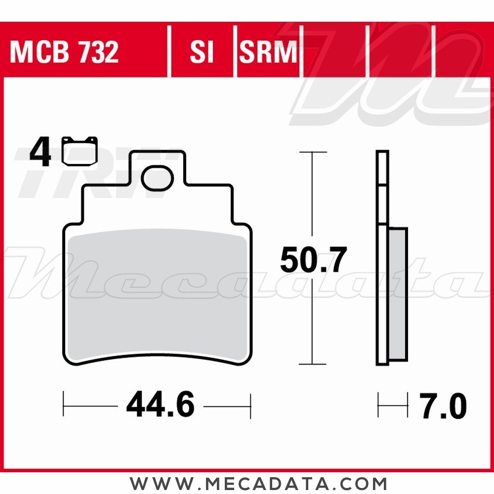 Plaquettes de frein  ~ TRW Lucas MCB 732 SRM 