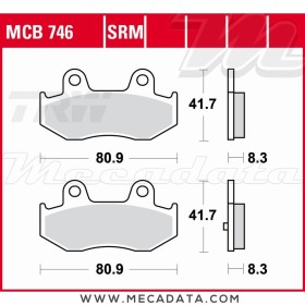 Plaquettes de frein ~ TRW Lucas MCB 746 SRM