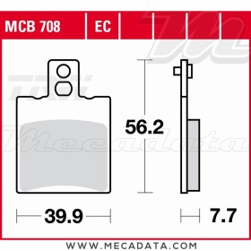 Plaquettes de frein ~ TRW Lucas MCB 708 EC