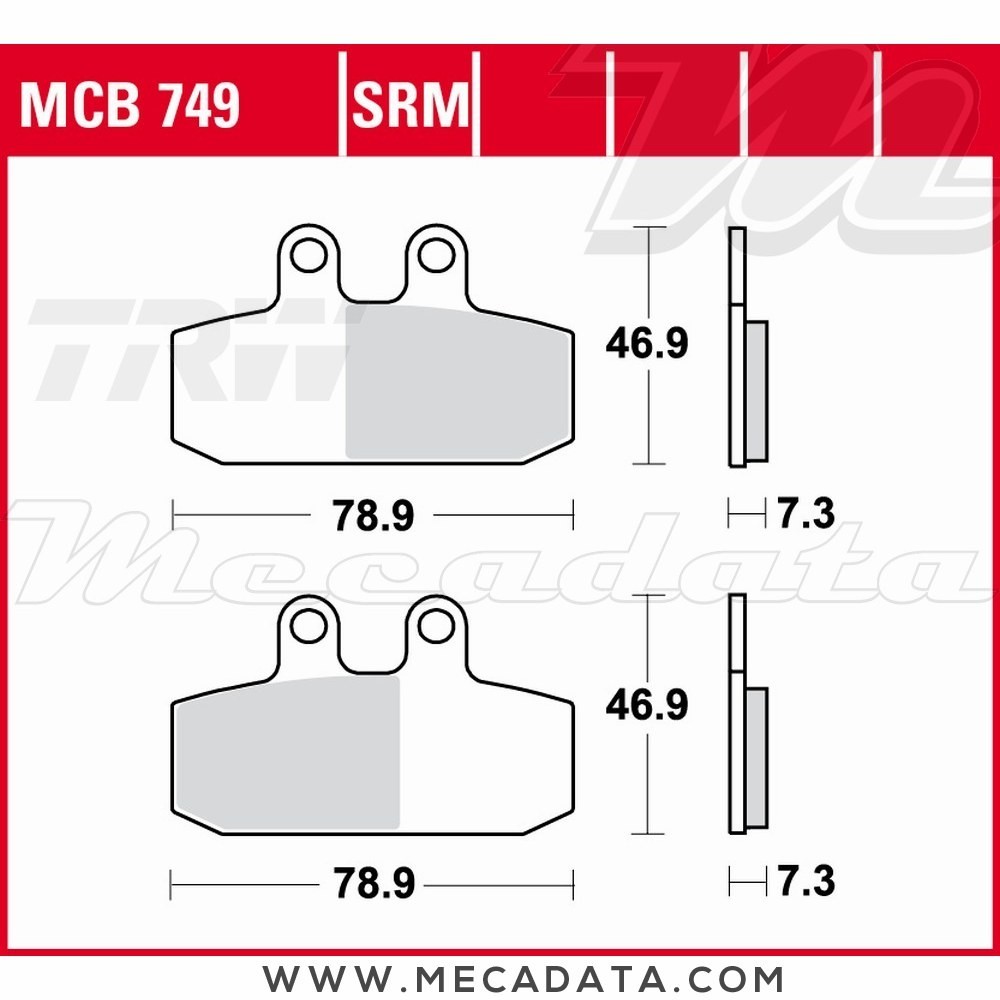 Plaquettes de frein  ~ TRW Lucas MCB 749 SRM 