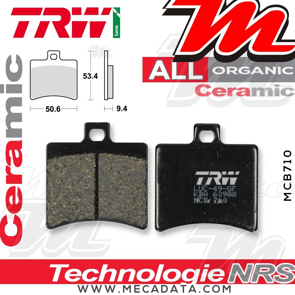 Plaquettes de frein  ~ TRW Lucas MCB 710 EC 