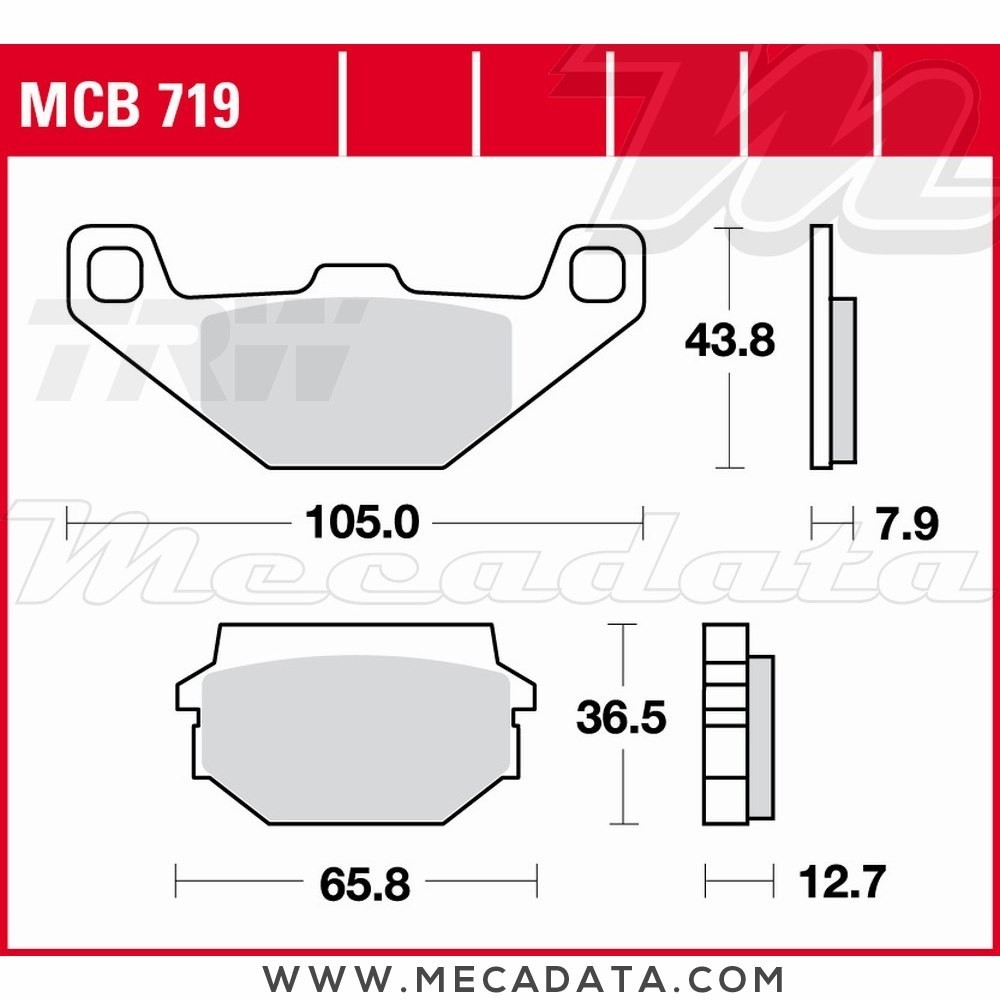 Plaquettes de frein  ~ TRW Lucas MCB 719 