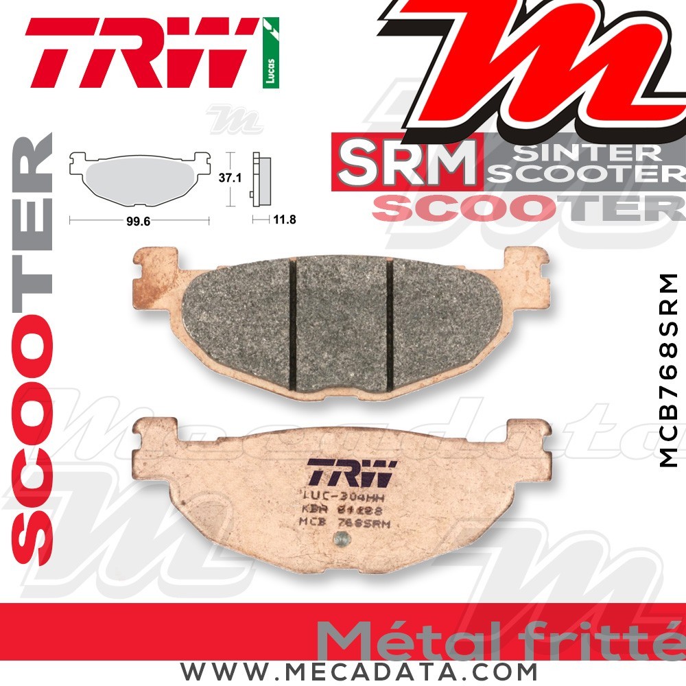 Plaquettes de frein ~ TRW Lucas MCB 768 SRM