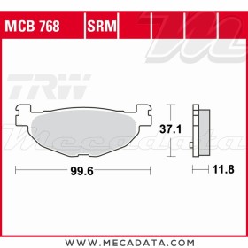 Plaquettes de frein ~ TRW Lucas MCB 768 SRM