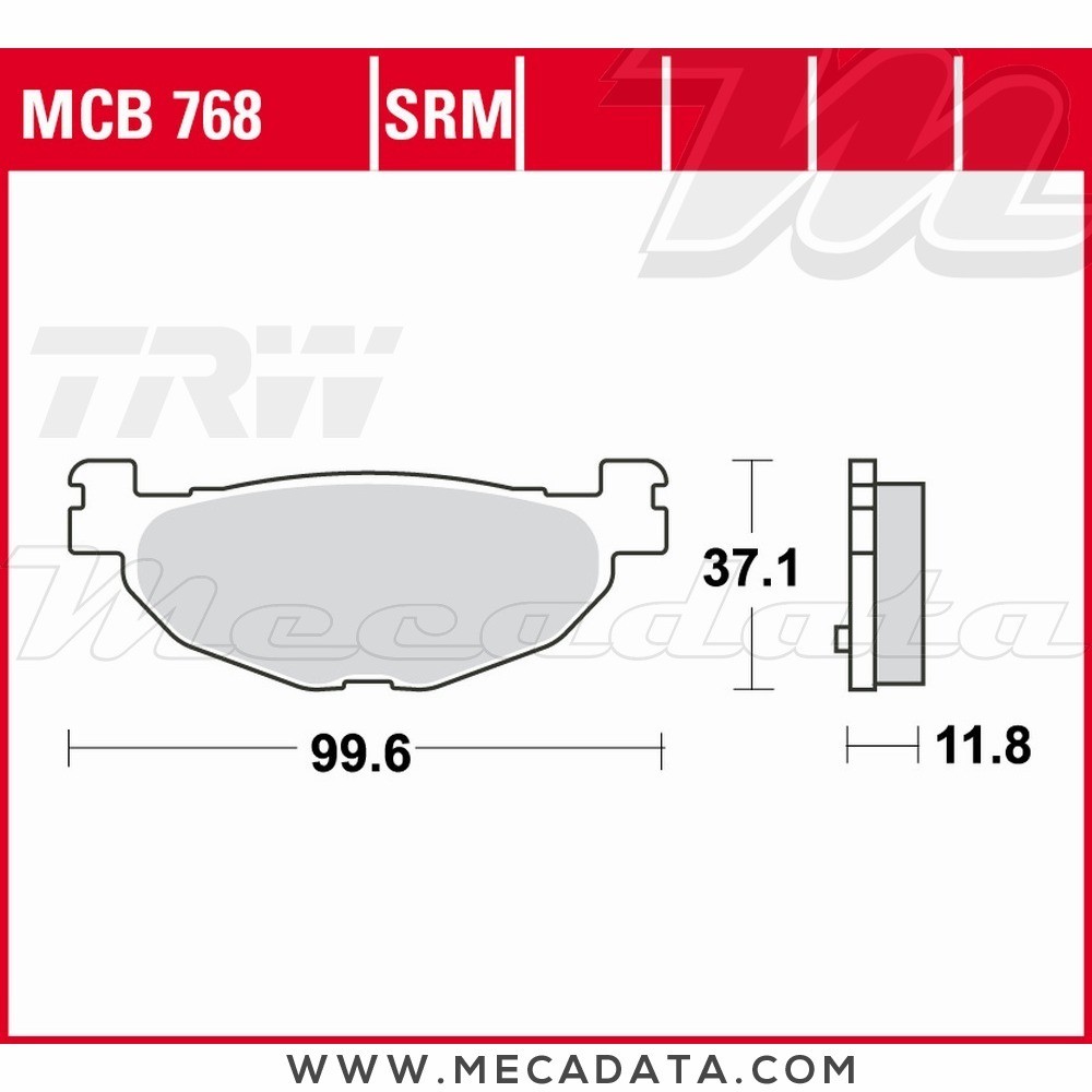 Plaquettes de frein  ~ TRW Lucas MCB 768 SRM 