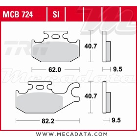 Plaquettes de frein ~ TRW Lucas MCB 724