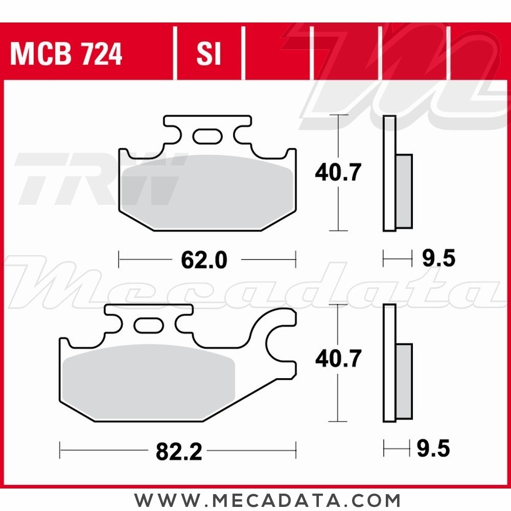 Plaquettes de frein  ~ TRW Lucas MCB 724 
