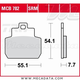 Plaquettes de frein ~ TRW Lucas MCB 782 SRM