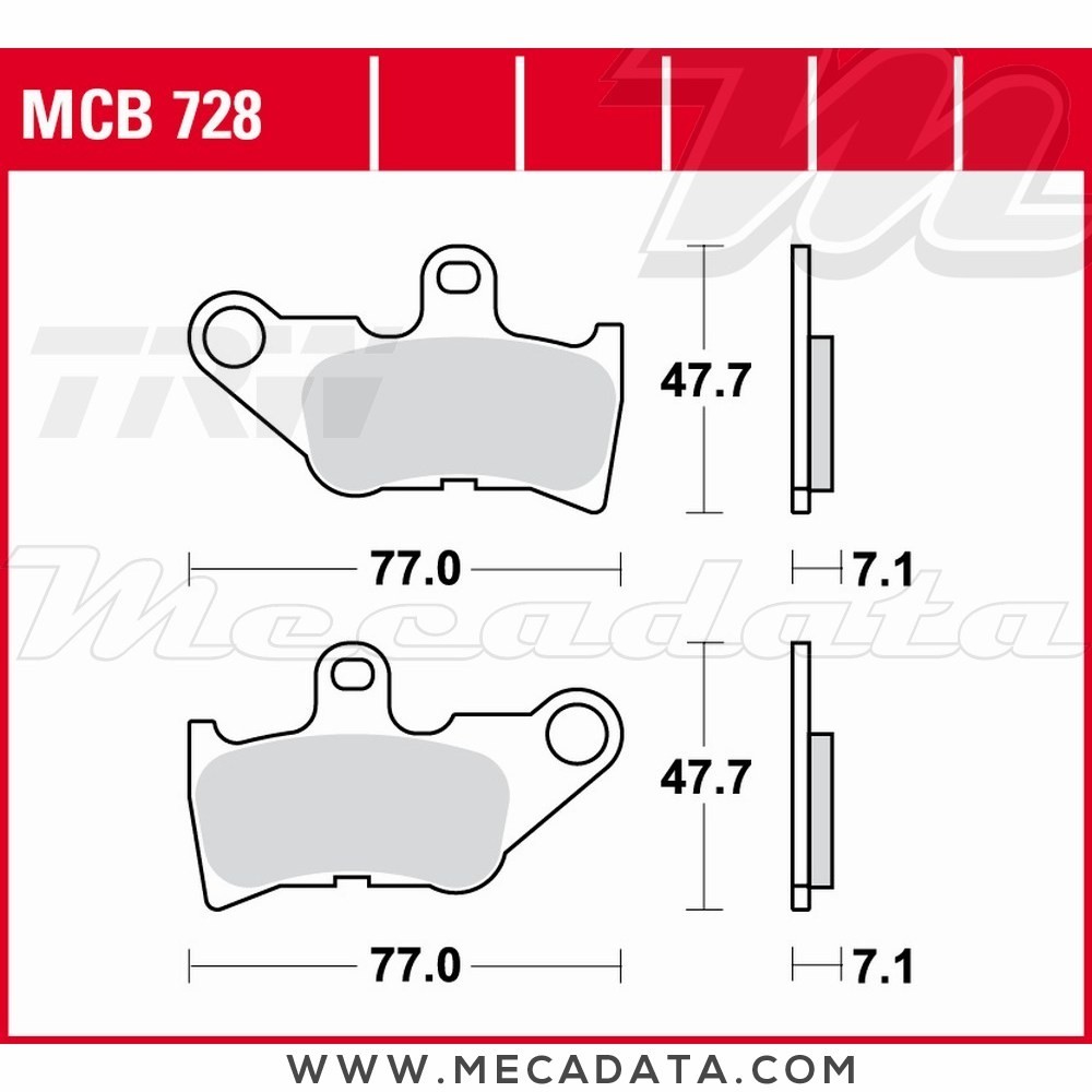 Plaquettes de frein  ~ TRW Lucas MCB 728 