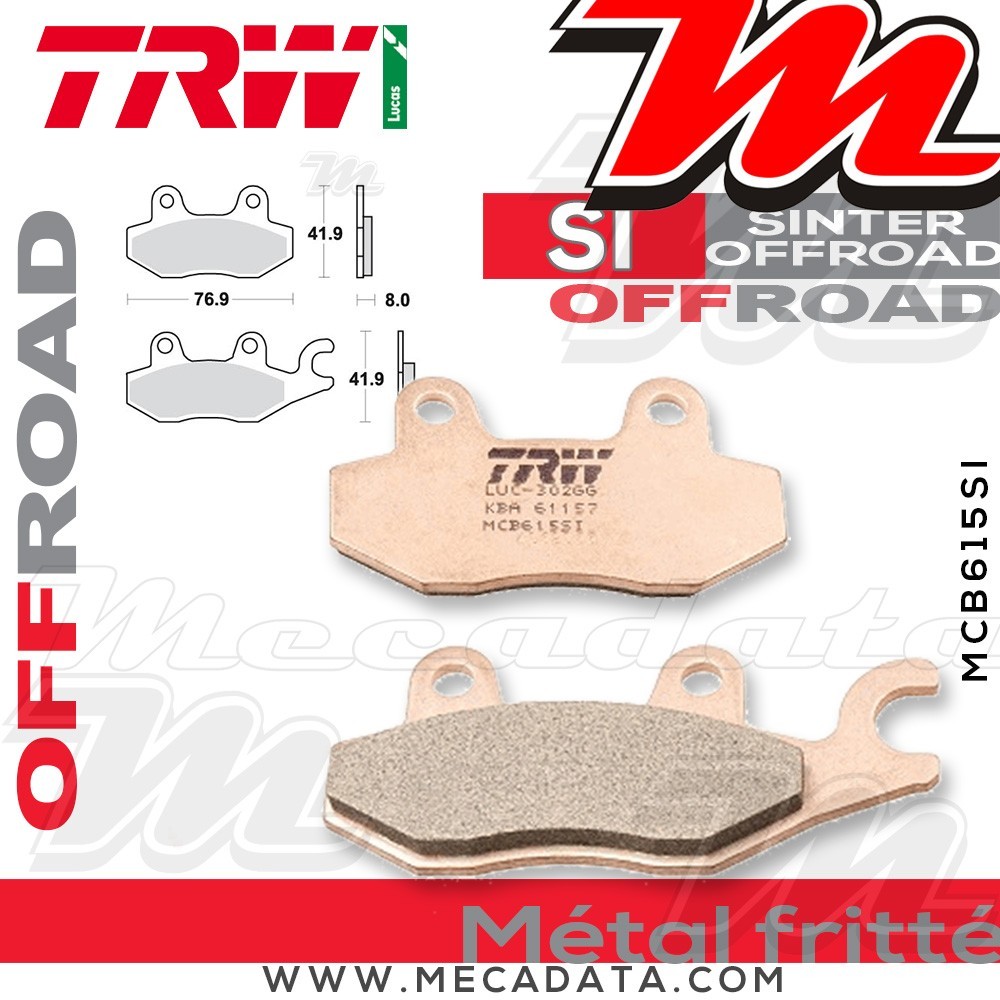 Plaquettes de frein ~ TRW Lucas MCB 615 SI