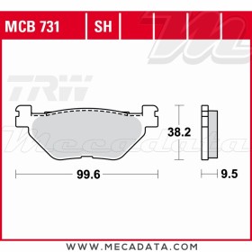 Plaquettes de frein ~ TRW Lucas MCB 731 SH