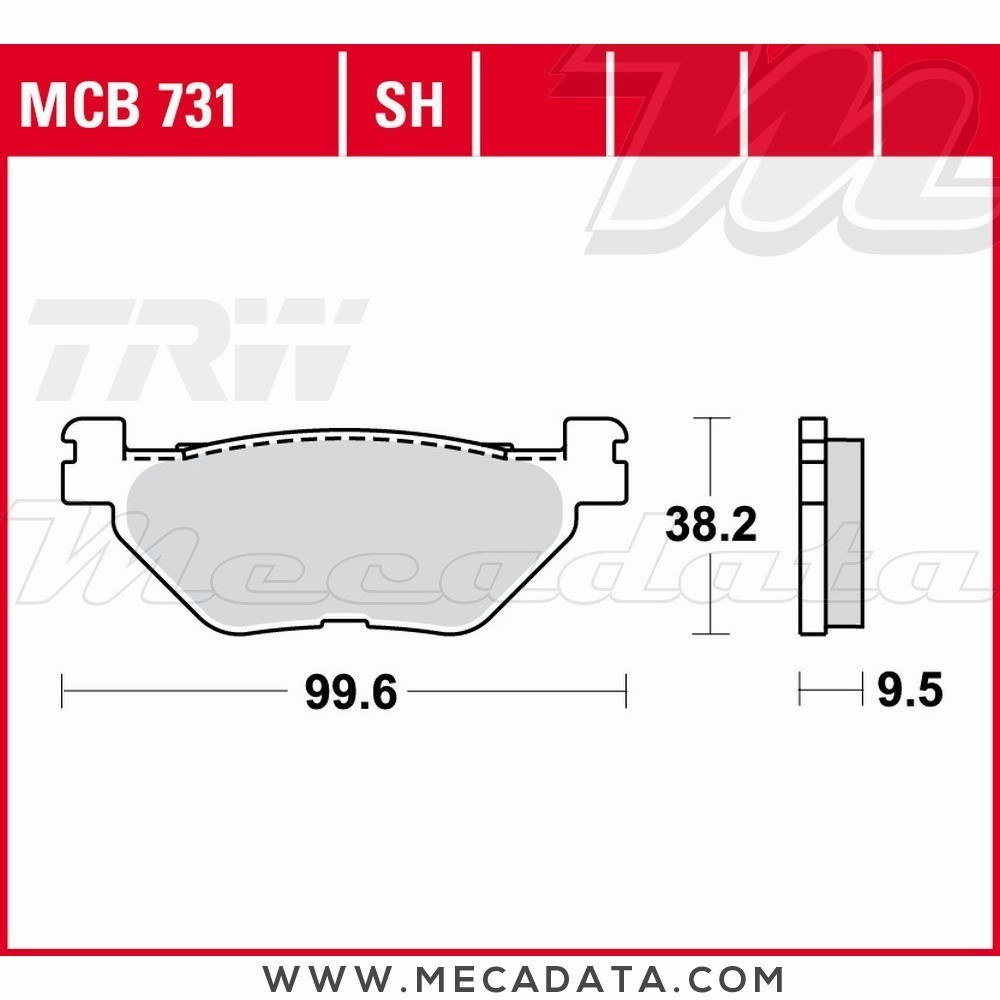 Plaquettes de frein  ~ TRW Lucas MCB 731 SH 