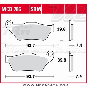 Plaquettes de frein ~ TRW Lucas MCB 786 SRM