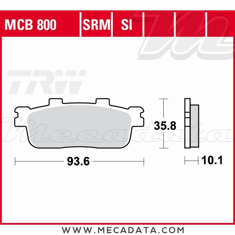 Plaquettes de frein  ~ TRW Lucas MCB 800 SRM 