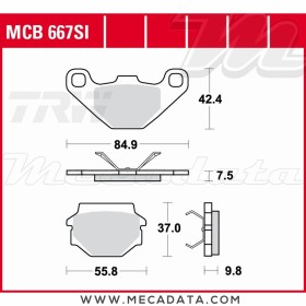 Plaquettes de frein ~ TRW Lucas MCB 667 SI