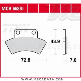 Plaquettes de frein ~ TRW Lucas MCB 668 SI