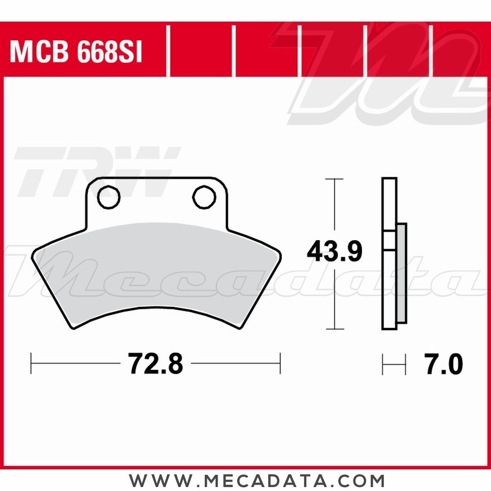 Plaquettes de frein  ~ TRW Lucas MCB 668 SI 