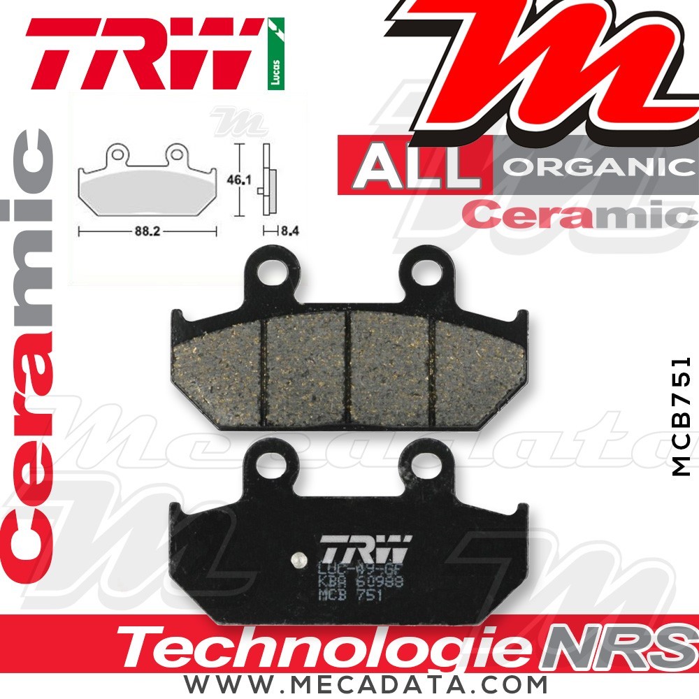 Plaquettes de frein  ~ TRW Lucas MCB 751 