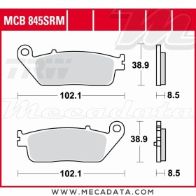Plaquettes de frein ~ TRW Lucas MCB 845 SRM