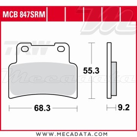 Plaquettes de frein ~ TRW Lucas MCB 847 SRM