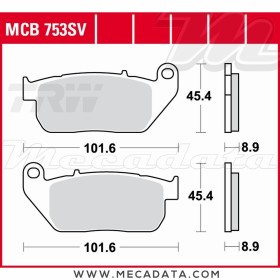 Plaquettes de frein ~ TRW Lucas MCB 753 SV