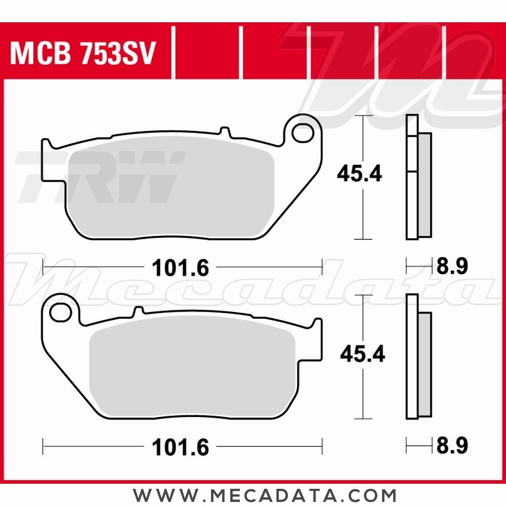 Plaquettes de frein  ~ TRW Lucas MCB 753 SV 
