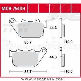 Plaquettes de frein ~ TRW Lucas MCB 754 SH