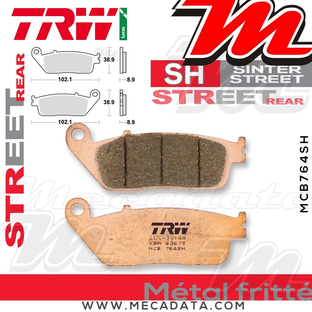 Plaquettes de frein ~ TRW Lucas MCB 764 SH