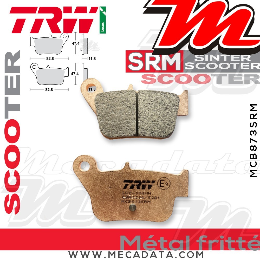 Plaquettes de frein ~ TRW Lucas MCB 873 SRM