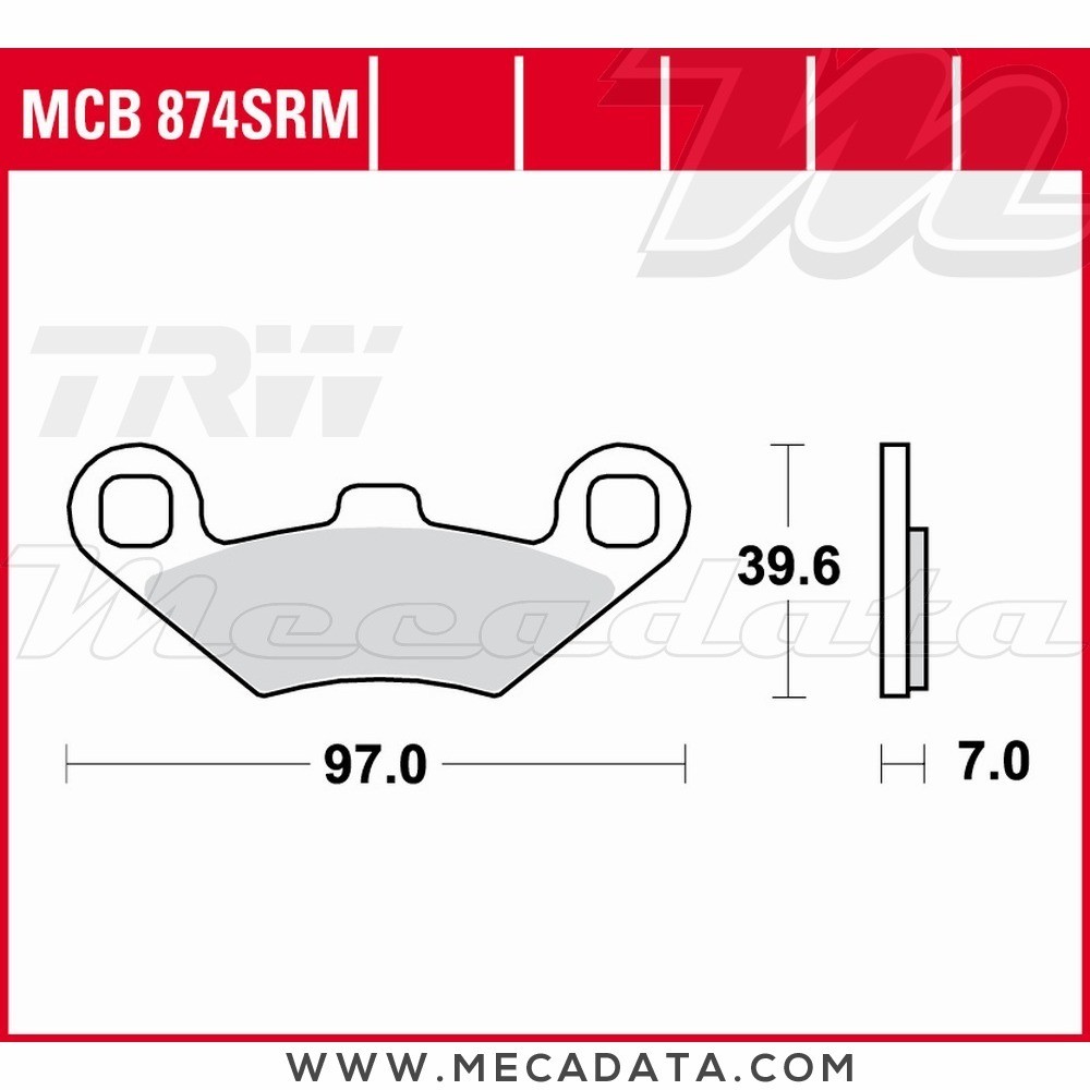 Plaquettes de frein  ~ TRW Lucas MCB 874 SRM 