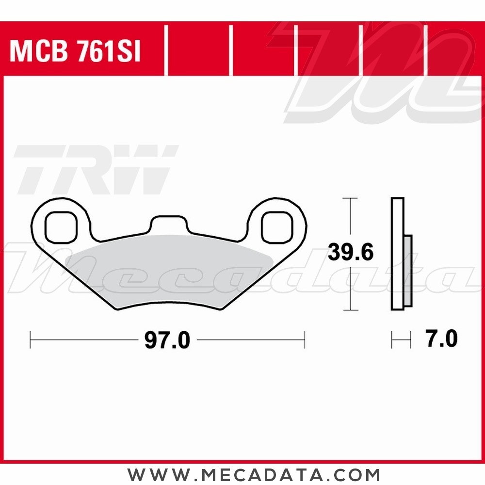 Plaquettes de frein  ~ TRW Lucas MCB 761 SI 