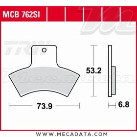 Plaquettes de frein ~ TRW Lucas MCB 762 SI
