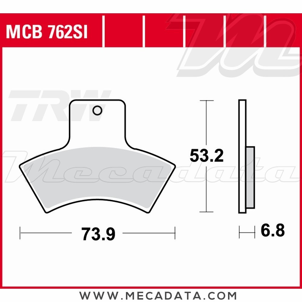 Plaquettes de frein  ~ TRW Lucas MCB 762 SI 