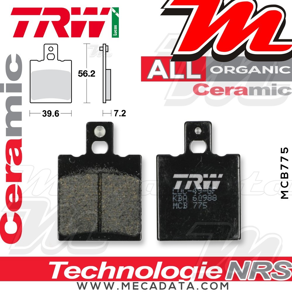 Plaquettes de frein ~ TRW Lucas MCB 775