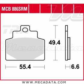 Plaquettes de frein ~ TRW Lucas MCB 886 SRM