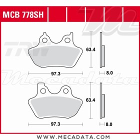 Plaquettes de frein ~ TRW Lucas MCB 778 SH
