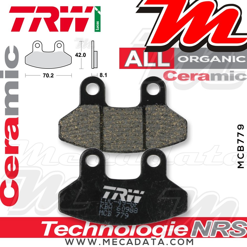 Plaquettes de frein ~ TRW Lucas MCB 779