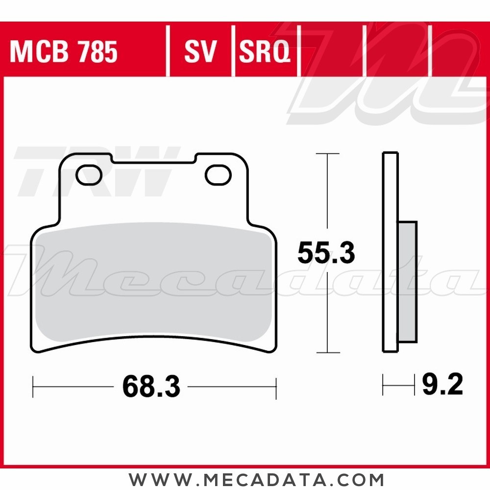 Plaquettes de frein  ~ TRW Lucas MCB 785 